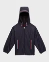 Moncler Boy's Granduc Windbreaker Jacket In Blue Navy