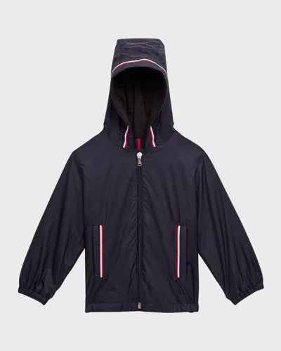 Moncler Kids' Boy's Granduc Windbreaker Jacket In Blue Navy