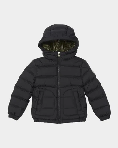Moncler Kids' Boy's Grecois Hooded Down Jacket In Black