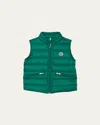 Moncler Boy's Gui Puffer Vest In Navy Blue