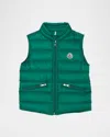 Moncler Boy's Gui Puffer Vest In Navy Blue