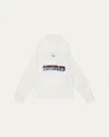 Moncler Boy's 3d Logo-print Cotton Hoodie In White