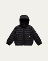 Moncler Lauros Brand-badge Hooded Shell-down Jacket 4- In Black