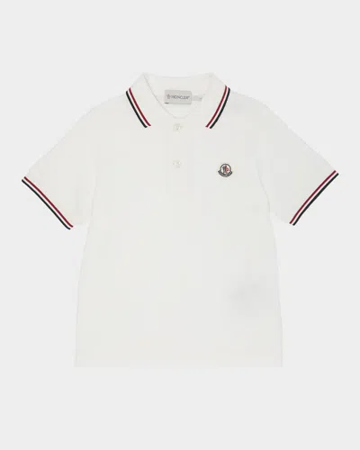 Moncler Kids' Boy's Logo Appliqué Short-sleeve Polo Shirt