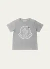 Moncler Kids' Boy's Logo Bell Graphic T-shirt In Grey