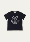 Moncler Logo Print T-shirt In Navy