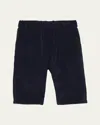 Moncler Boy's Logo Patch Corduroy Trousers In Black