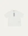 Moncler Boys' Logo-trimmed Cotton Piquet Polo Shirt - Big Kid In White