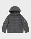Moncler Boy's Montgenerve Wool Quilted Jacket In Gray