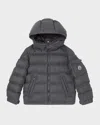 Moncler Boy's Montgenerve Wool Quilted Jacket In Gray