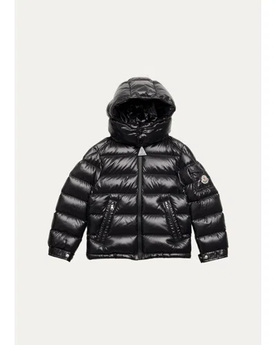 Moncler Kids' Boy's New Maya Hooded Down Jacket In Black