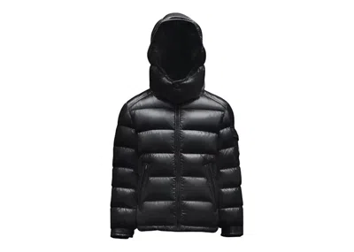 Pre-owned Moncler Boy's New Maya Short Down Kid's Jacket In Black