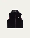 Moncler Boy's Orin Sherpa Padded Down Vest