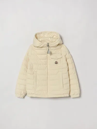 Moncler Kids'  Boy's Quillon Hooded Recycled Polyester Down Jacket In Neutral