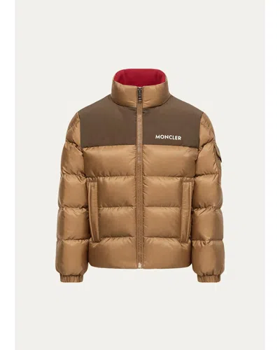 Moncler Kids' Boy's Sormor Down Jacket In Brown