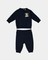 Moncler Boy's Teddy Bear Logo Sweatshirt & Sweatpants In Blue