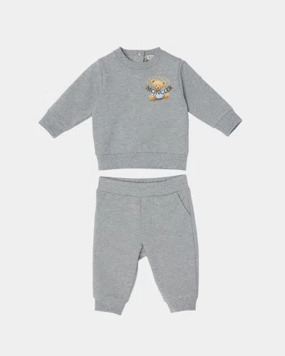 MONCLER BOY'S TEDDY BEAR LOGO SWEATSHIRT & SWEATPANTS
