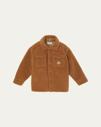 MONCLER BOY'S TEDDY FLEECE SHIRT JACKET