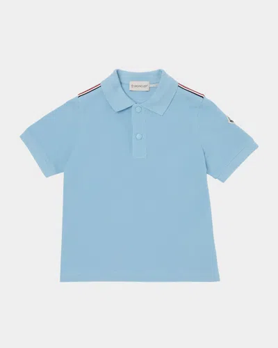 MONCLER BOY'S TRI-STRIPE PIQUE POLO SHIRT