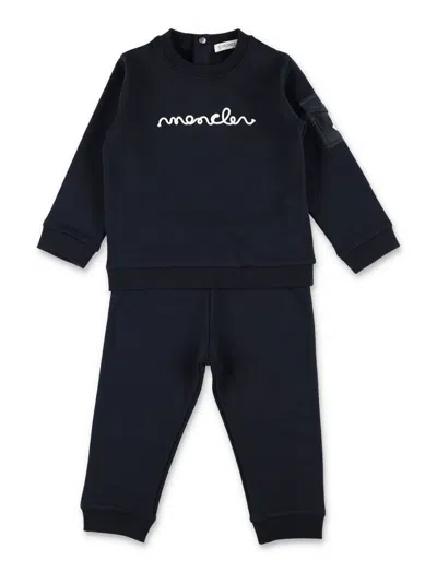 Moncler Boy's Two-piece Sweatshirt And Jogger Set In Blu
