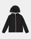 Moncler Boy's Urville Windbreaker Jacket In Navy Blue