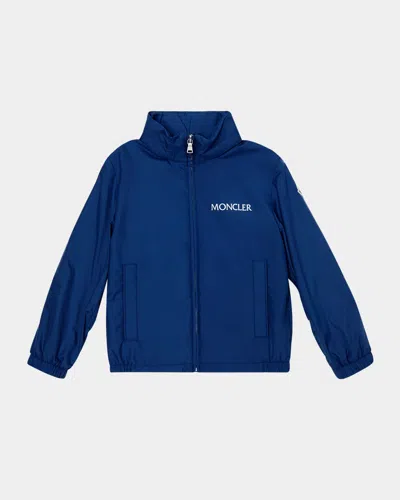 Moncler Kids' Boy's Warne Zip-front Jacket In Dark Blue