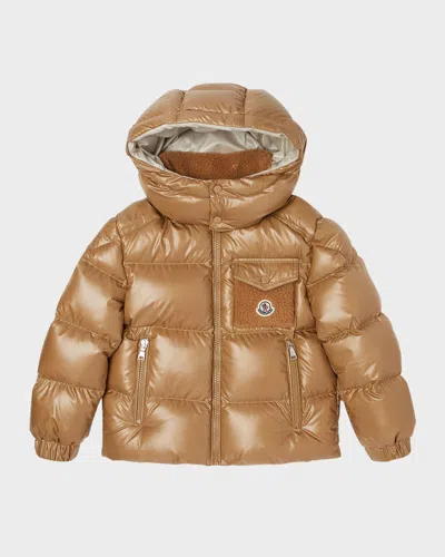 Moncler Kids' Yule Down Jacket In Beige