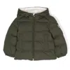 Moncler Boys Applique Logo Hooded Jacket In White
