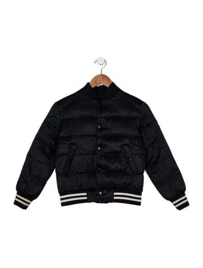 Pre-owned Moncler Kids' Boys Blue Pattern Print Outerwear Jacket