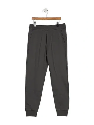 Pre-owned Moncler Kids' Boys Branded Slit Pocket Pants In Grey