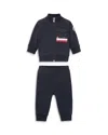 Moncler Cotton Tracksuit In Navy