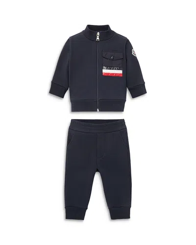 MONCLER BOYS' COTTON BLEND FULL ZIP SWEATSHIRT & SWEATPANTS SET - BABY, LITTLE KID