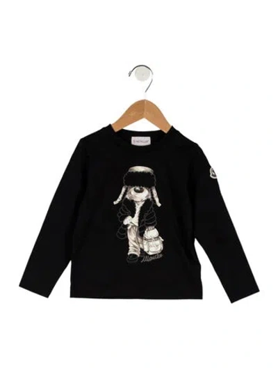 Pre-owned Moncler Babies' Boys' Dog Graphic T-shirt In Black