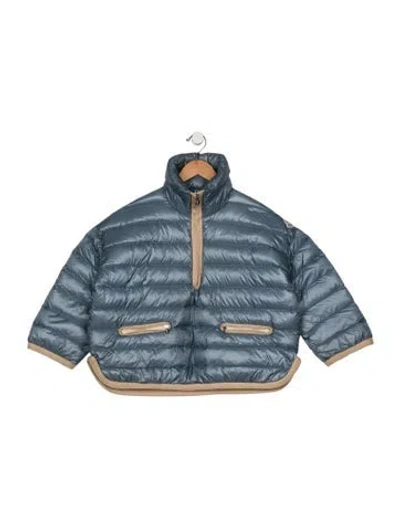 Pre-owned Moncler Kids' Boys' Down Puffer Pullover Coat In Blue
