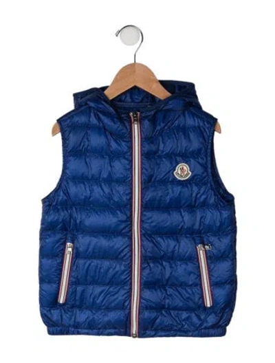 Pre-owned Moncler Kids' Boys' Down Vest In Blue