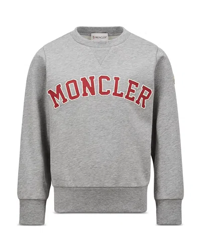 Moncler Boys' Embroidered Logo Sweatshirt - Big Kid In Gray