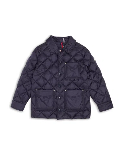Moncler Boys' Gambier Field Jacket - Big Kid In Dark Blue