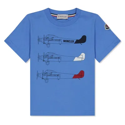 MONCLER MONCLER BOYS GRAPHIC-PRINT COTTON T-SHIRT
