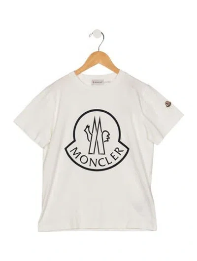 Pre-owned Moncler Kids' Boys Graphic T-shirt W/tags In White