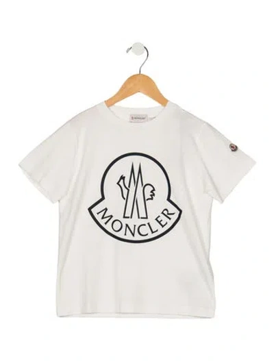 Pre-owned Moncler Kids' Boys Graphic T-shirt W/tags In White