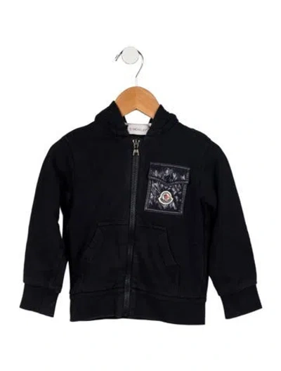 Pre-owned Moncler Babies' Boys' Hooded Zip Sweatshirt In Blue