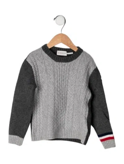 Pre-owned Moncler Babies' Boys' Knitted Sweater In Grey