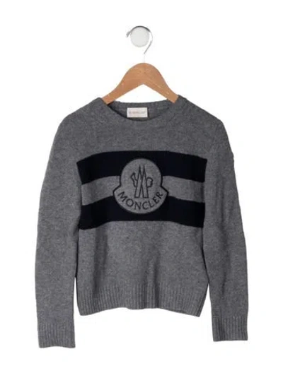 Pre-owned Moncler Kids' Boys' Knitted Sweater In Grey