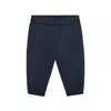 Moncler Boys Logo-applique Cotton Trousers In Blue