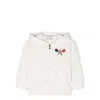 Moncler Cotton Blend Zip-up Hoodie In Beige