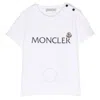 Moncler Boys Logo-print Crew Neck T-shirt In Orange