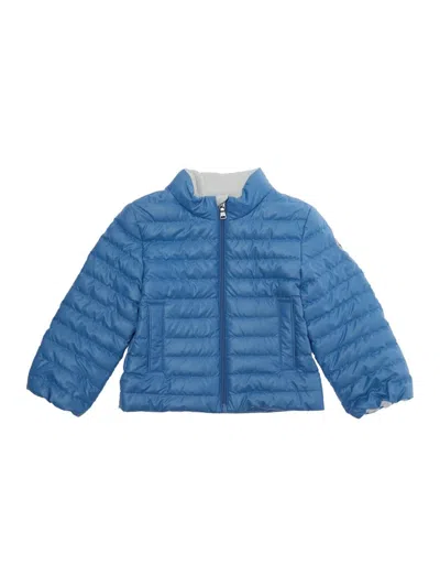 Moncler Boys Logo Sports Jacket In Blue