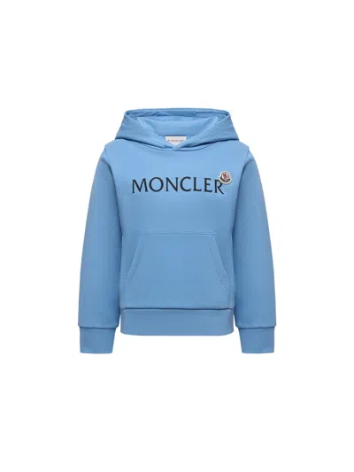 Moncler Sweatshirt With Logo In Blue