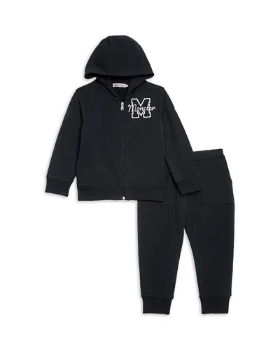 MONCLER BOYS' LOGO ZIP HOODIE & JOGGER PANTS SET - BABY, LITTLE KID