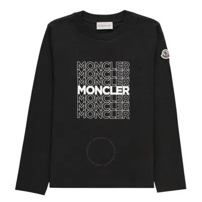 Moncler Kids' Cotton T-shirt In Black
